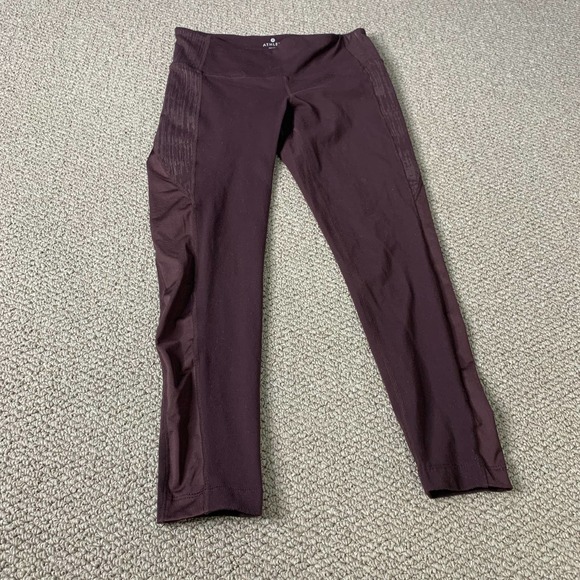 Athleta Womens Leggings Size Small Purple Revelation Splits Pull On Yoga Tights - Picture 1 of 11
